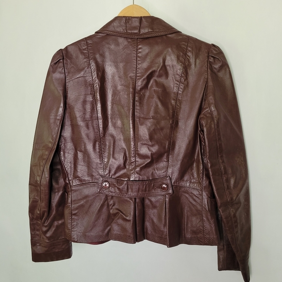 Vintage Avant Garde Leather Jacket sz 10 - Picture 2 of 11
